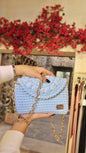 MODELO ALISSON AZUL CIELO - (bolso de mano)